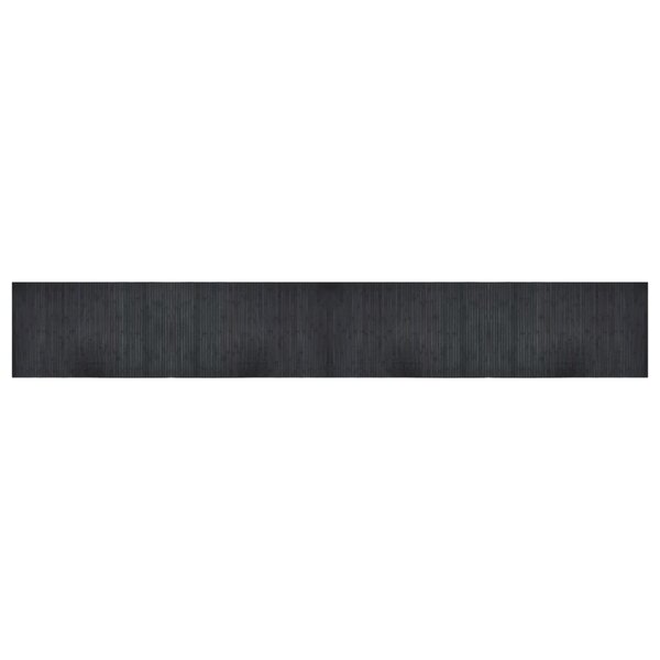 vidaXL Tapis rectangulaire gris 60x400 cm bambou