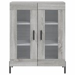 vidaXL Buffet haut Sonoma gris 69 5x34x180 cm Bois d'ingénierie