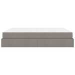 vidaXL Cadre de lit avec matelas avec matelas 2 Pièces Taupe tissu
