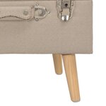vidaXL Tabouret de rangement 40 cm Beige Tissu
