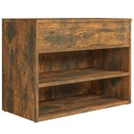 vidaXL Banc à chaussures Chêne fumé 60x30x45 cm Bois d'ingénierie