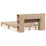 vidaXL Lit bibliothèque sans matelas 135x190 cm bois massif