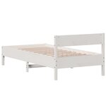vidaXL Cadre de lit sans matelas blanc 100x200 cm bois de pin massif