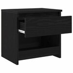 vidaXL Cabinet de chevet Chêne noir 40 x 30 x 39 cm Bois d'ingénierie