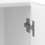 vidaXL Cabinet de chevet Blanc brillant 43 x 34 5 x 50 cm