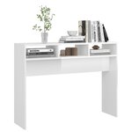 vidaXL Table console Blanc brillant 105x30x80 cm Aggloméré