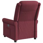 vidaXL Fauteuil de massage inclinable électrique Rouge bordeaux Tissu