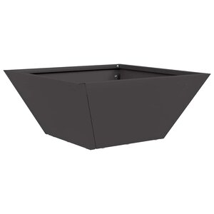 vidaXL Pot de jardin en forme de bol Noir 35 x 35 x 15 cm Acier