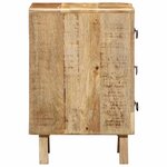 vidaXL Table de chevet 37x32x50 cm bois de manguier massif brut