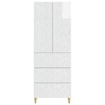 vidaXL Ensemble de Meubles 2 Pièces Blanc brillant 66 x 34 5 x 90 cm