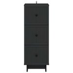 vidaXL Armoire à tiroirs Noir 33 x 34 5 x 90 cm Bois d'ingénierie