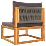 vidaXL Salon de jardin avec coussins 6 Pièces bois d'acacia solide