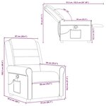 vidaXL Fauteuil de massage inclinable Gris foncé Tissu