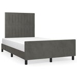 vidaXL Cadre de lit sans matelas gris foncé 120x200 cm velours