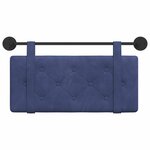 vidaXL Tête de lit suspendue Bleu police Velours