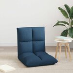 vidaXL Fauteuil de sol ajustable Bleu Tissu