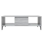 vidaXL Table basse Sonoma gris 103 5x60x35 cm Aggloméré