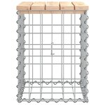 vidaXL Banc de jardin design de gabion 33x31x42 cm bois massif de pin