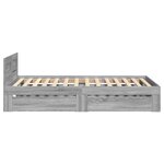 vidaXL Cadre de lit avec tête de lit sans matelas sonoma gris 75x190cm