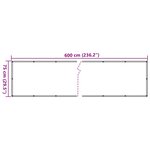 vidaXL Écran d'intimité de balcon aspect de plante vert 600x75 cm PVC