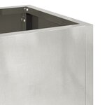 Jardinier surélevé vidaXL 60x26x45 cm en acier inoxydable