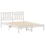 vidaXL Cadre de lit Blanc 120 x 190 cm Bois massif en pin