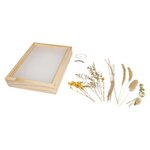 Kit cadre en bois avec fleurs séchées