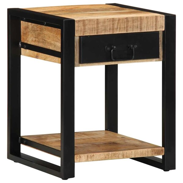 vidaXL Table d'appoint 40x40x50 cm bois massif de manguier brut