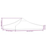 vidaXL Toit de tente de réception 3x3 m Marron 270 g/m²