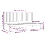 vidaXL Lit de jour sans matelas 90x200 cm bois de pin massif