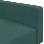 vidaXL Canapé-lit à 2 places avec repose-pied vert foncé velours