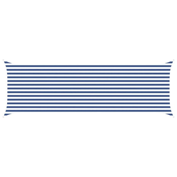 vidaXL Voile d'ombre Bleu et Blanc 2 x 6 m 100   polyester Oxford