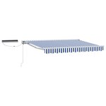 vidaXL Auvent rétractable électrique Bleu et Blanc 2 5 x 2 m