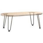 vidaXL Pieds en épingle à cheveux pour table basse 4 pièces Acier naturel 30 cm Acier massif