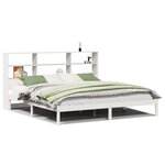 vidaXL Lit bibliothèque sans matelas blanc 180x200 cm bois pin massif