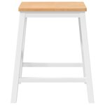 VidaXL Chaises de bar 2 Pièces blanc bois massif d'hévéa