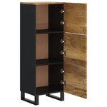 vidaXL Buffet avec 3 portes 40x33x110 cm bois massif manguier et fer