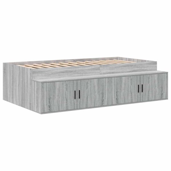 vidaXL Cadre de lit Gris Sonoma 100x200 cm