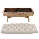 Banc banquette de rangement bois massif et tissu 103 x 51 x 44 cm 02_0021259