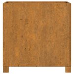 vidaXL Jardinières avec pieds 2 Pièces Rouillé 50x50x50 cm Acier corten