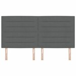 vidaXL Tête de lit LED avec tête de lit Gris foncé 180 cm Polyester