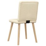 vidaXL Chaises à manger lot de 4 crème tissu