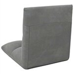 vidaXL Fauteuil de sol ajustable Gris foncé Velours