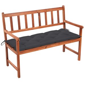 vidaXL Banc de jardin avec coussin 120 cm Bois d'acacia massif