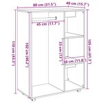vidaXL Garde-robe vieux bois 80x40x110 cm bois d'ingénierie