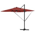 vidaXL Parasol Roma Rouge 286 x 285 x 270 cm Aluminium  Polyester