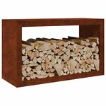 VidaXL Étagère à bois 100x40x60 cm acier résistant aux intempéries