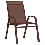 vidaXL Ensemble à manger de jardin 7 Pièces Marron et noir