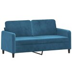 vidaXL Ensemble de canapés 2 Pièces bleu velours
