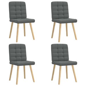 vidaXL Chaises à manger lot de 4 gris foncé tissu